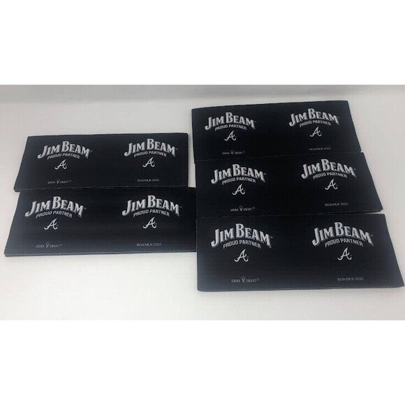 Lot 5 - Jim Beam Braves Wrap Around Koozie Beverage Wrap Rare Promotional MLB - Picture 2 of 5